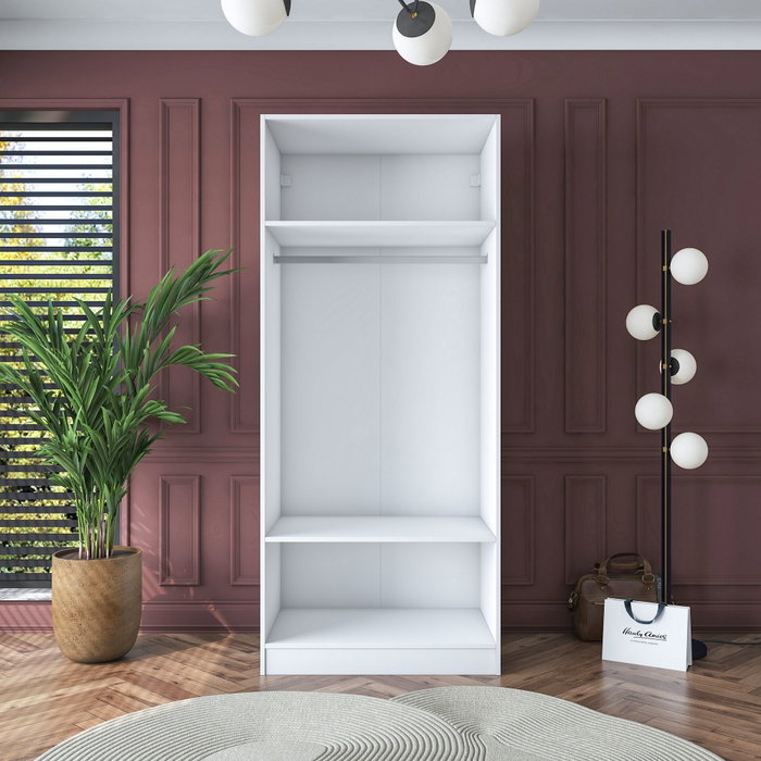 Hanah Home Armario Blanco con Estanterías